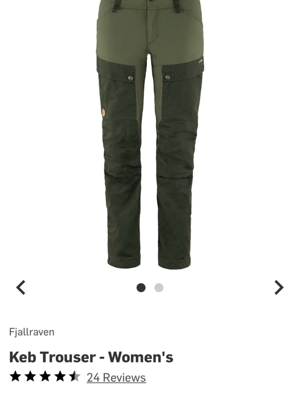 Fjallraven Women's Outdoor Trousers in Olive Green
